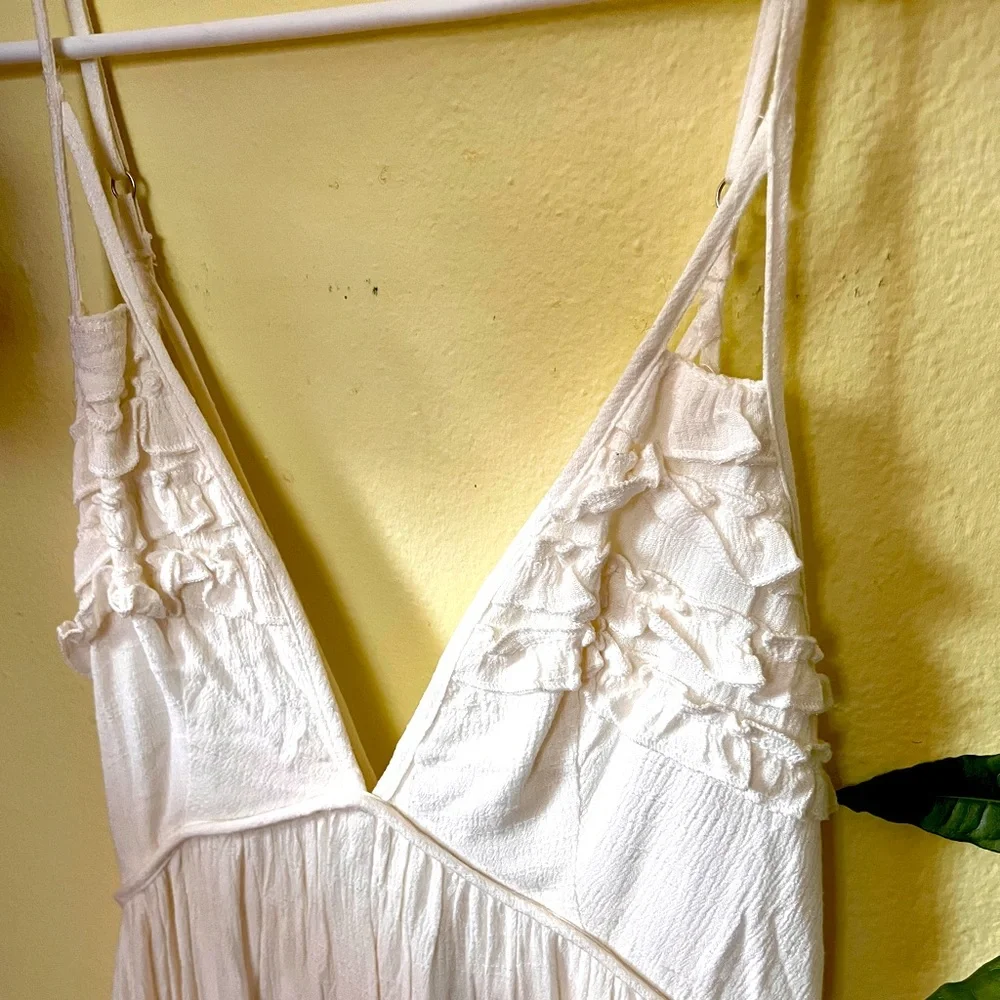 NWT Angel Biba Strappy White Frilly Dress, size small - Picture 4 of 6